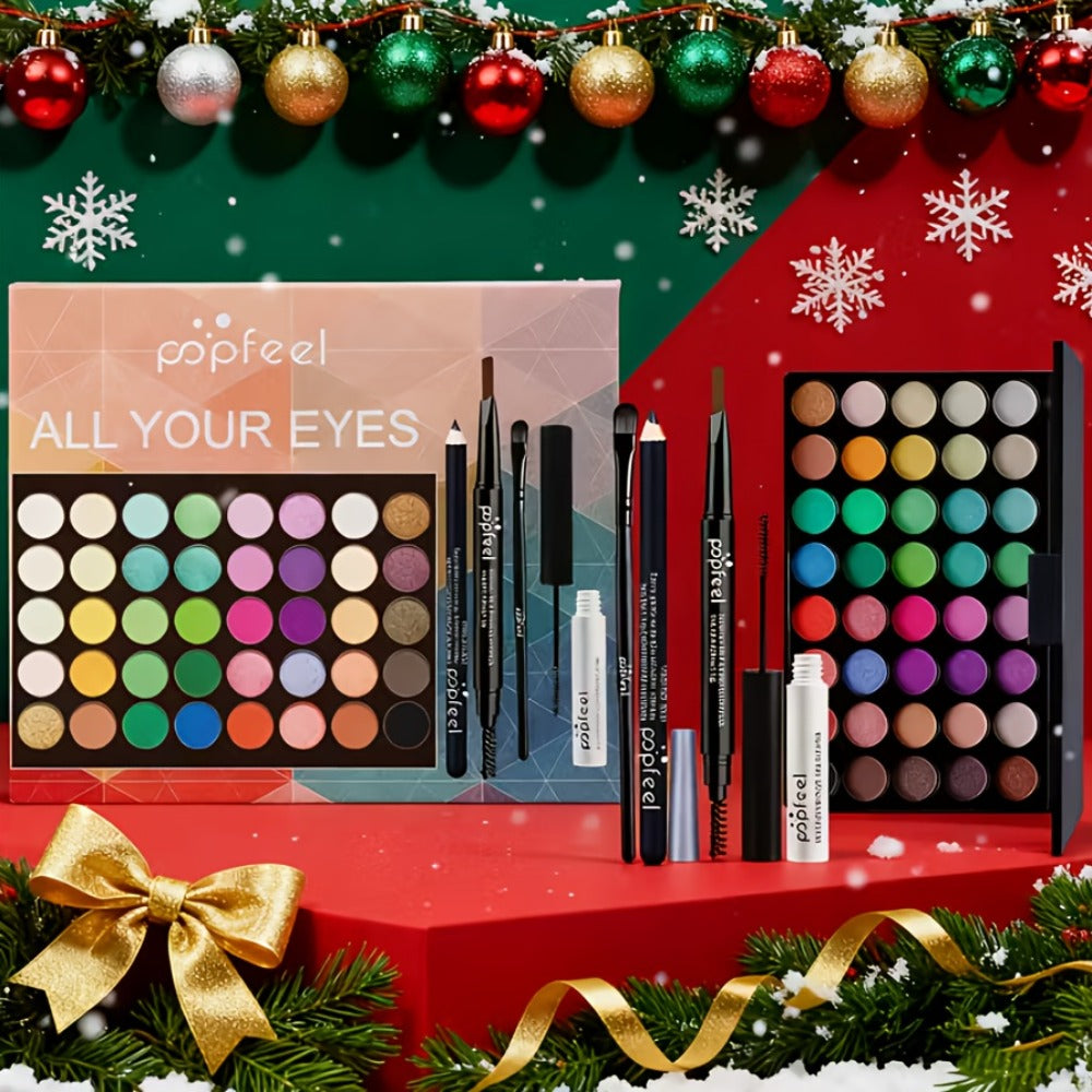 Makeup Kit with Foundation Blush Eyeshadow Palette Mascara and Brush for Women Beginners Gift
