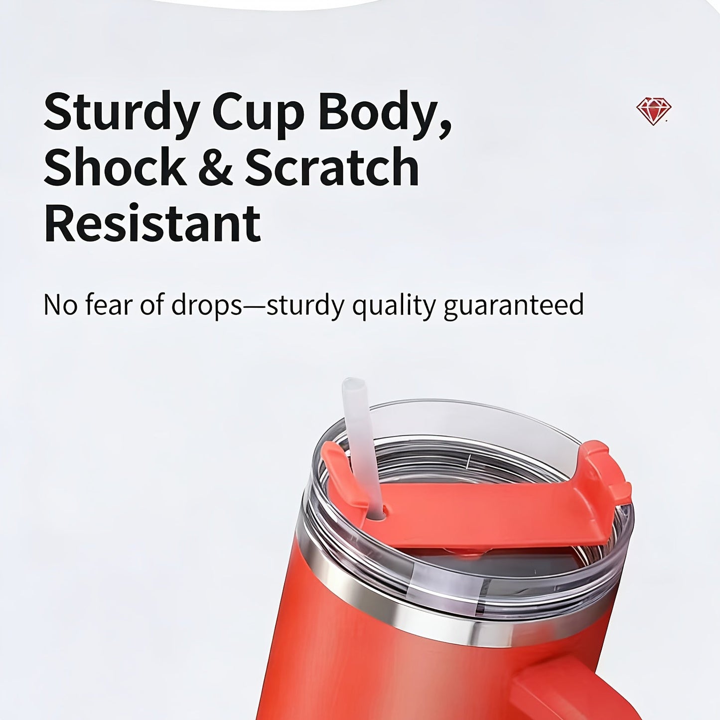 40 oz Insulated Stainless Steel Tumbler with Handle and Straw Lid in 15 Checkout Color Options