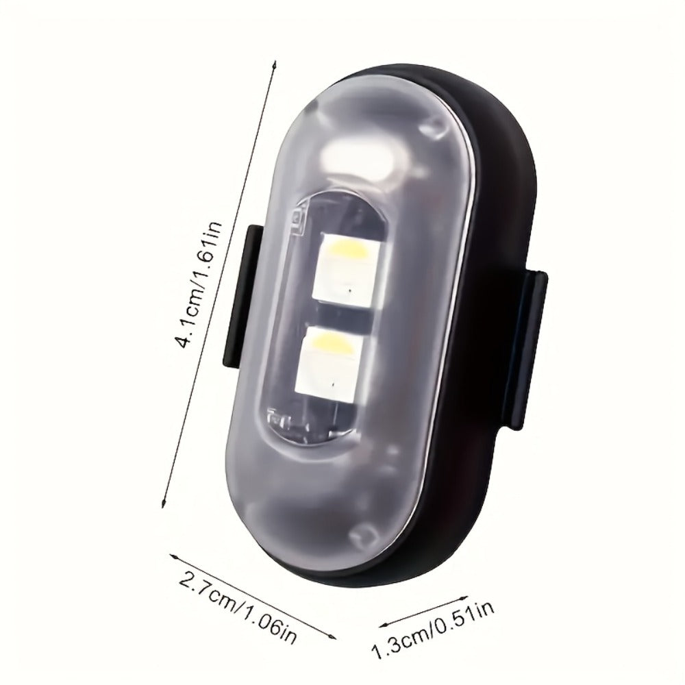 Wireless LED Strip Lights for Car – Magnetic Vibration Sensor, 8 Colors, Remote Control, USB Rechargeable, IP65 Waterproof Warning Light for Car Interior, Truck, Motorcycle & Bicycle