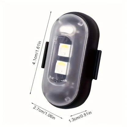 Wireless LED Strip Lights for Car – Magnetic Vibration Sensor, 8 Colors, Remote Control, USB Rechargeable, IP65 Waterproof Warning Light for Car Interior, Truck, Motorcycle & Bicycle
