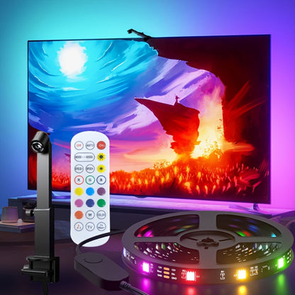 TV LED Backlight with Camera Screen Sync RGBW 5ft - Real-Time Color Matching USB Powered Ambient Bias Lighting for Smart TVs