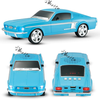 Fuzix WS-1967 Classic Car Bluetooth Speaker with LED Lights | Retro Replica Wireless Stereo, FM Radio, USB/TF/AUX, Built-in Mic, Rechargeable – Novelty Gift for Car Enthusiasts, Home, Travel & Parties