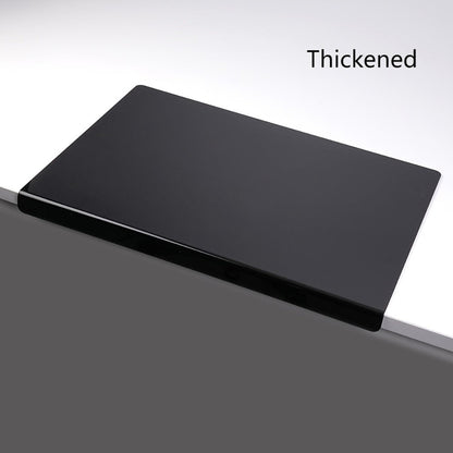 Acrylic Cutting Board with Counter Lip - BPA-Free Food-Safe Clear & Black Kitchen Chopping Board 60% Thicker Non-Slip Countertop Protector for Home and Professional Use