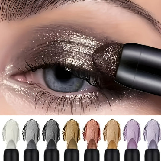Eyeshadow Sticks and Gel Eyeliner Set 8 or 16PCS Shimmer Highly Pigmented Waterproof Smudge-Proof Multi-Use Eye Makeup Kit Women Festival Party Colorful Creative Looks Gift