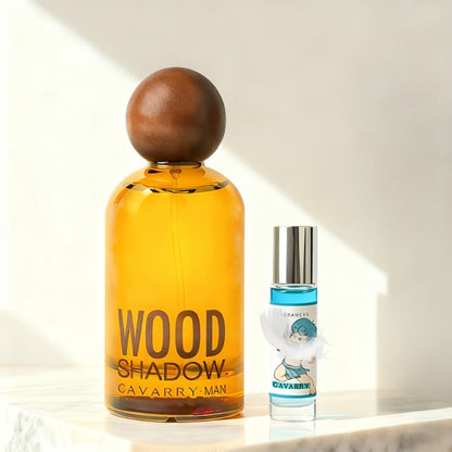 Perfume for Men Wooden-Bottle Spray with a Documented Woody Sandalwood Profile and Two Options