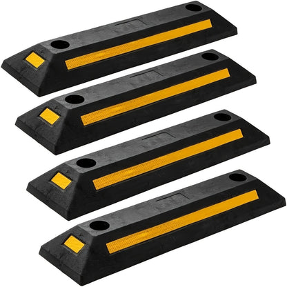 Garage Parking Curb Stop Rubber Wheel Stop 21 Inch Heavy Duty Car Tire Guide Railing for Garage Floor Wall Protector Vehicle Parking Aid 1pc 2pc 4pc Thickened Version Available