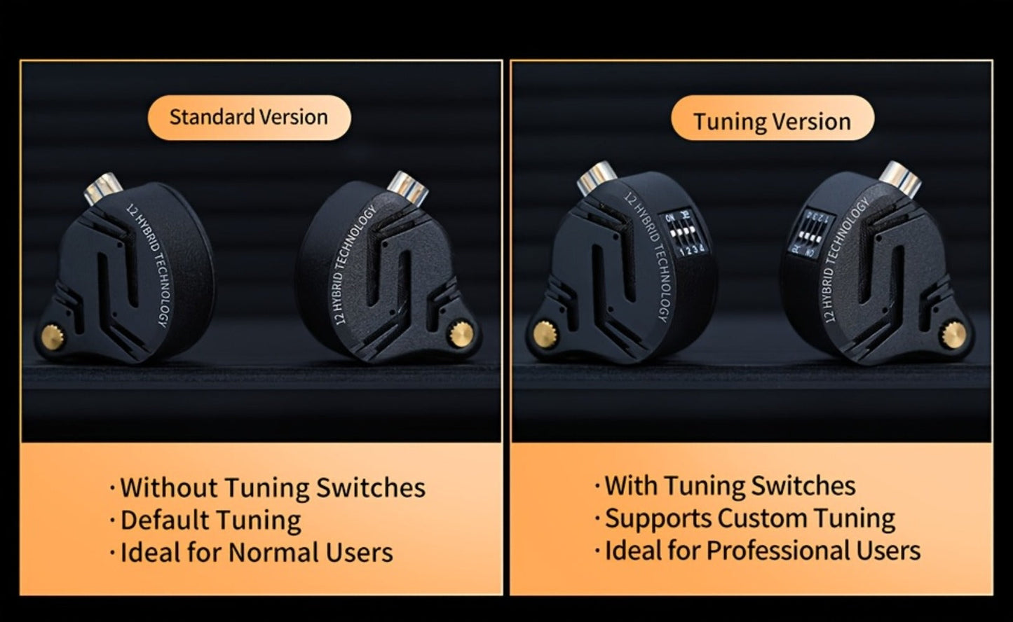 KZ ZS12 PRO X In-Ear Monitor Hybrid IEM Headphones Detachable Cable Noise Cancelling Dynamic Mic Sport Gaming DJ Audio Monitoring Music Production
