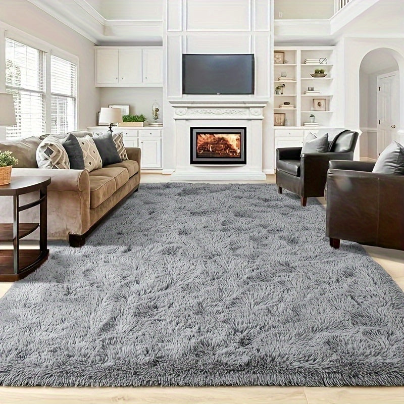 Gradient and Solid-Color Plush Shag Area Rug in 4 x 6, 5 x 8 or 6 x 9-Foot Checkout Options