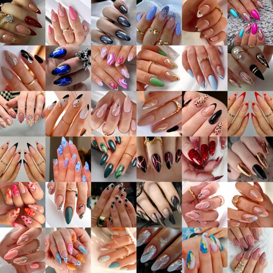 Press On Nails 375-Piece Kit with 360 Assorted Nails, Bracelet and 14-Piece Nail Art Tool Set