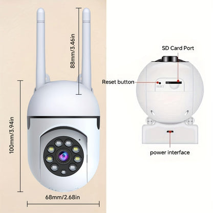 Indoor Security Camera 2-Pack with 355° Pan-Tilt, Night Vision, Two-Way Audio and Connection Options