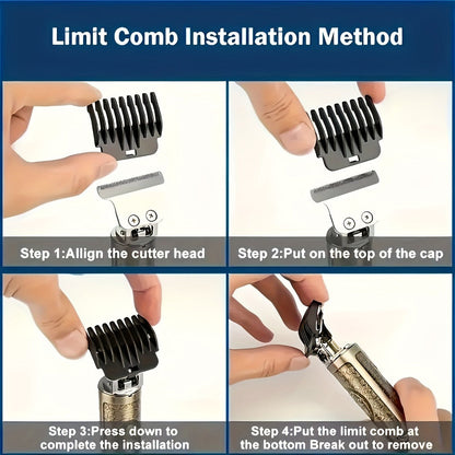 Hair Clipper Vintage T-Blade Cordless Trimmer with LCD Power Display and Dragon or Buddha Designs