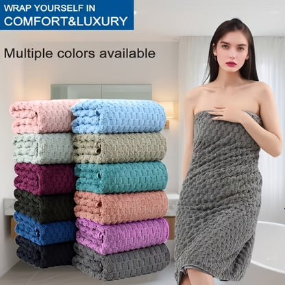Towel Set 4 or 8 Piece Microfiber Collection with Hair-Drying Cap Options in Four Colors for Home and Guest Use