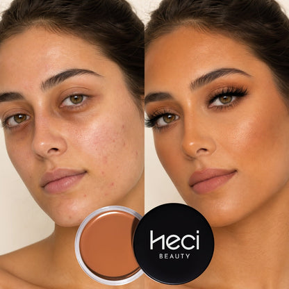 Velvet-Look Cream Foundation in 0.7 oz Round Jar with Six Shade Options from Light to Deep