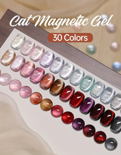 15ml CA14 Cat Eye Gel Polish in Plum Bordeaux with Magnetic Color Effect and UV/LED Lamp Curing Label