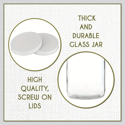 Two-Pack One Gallon Wide-Mouth Glass Storage Jar Set with Flip-Top Lids for Pantry and Pickling