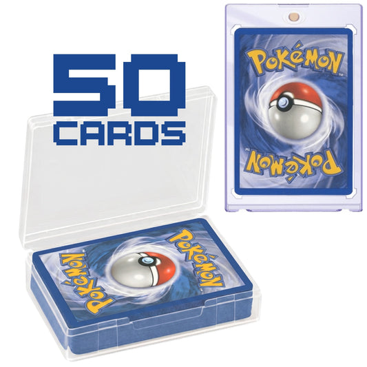 Trading Card Game 51-Card Assortment with Magnetic Card Holder and Deck Box for Ages 6 and Up