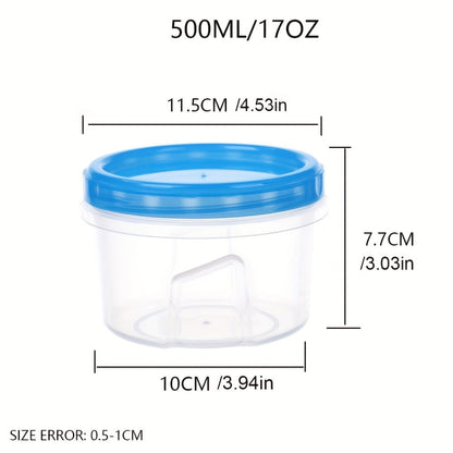 Food Storage Containers Stackable Clear Canister Set in Three 1000 mL or Six 500 mL Configurations
