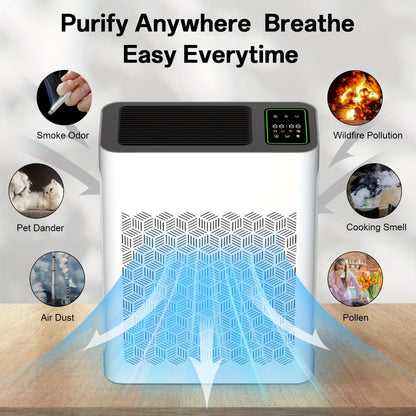 Air Purifier with HEPA Filter, 1095 Sq Ft Coverage, PM2.5 Display, Air Sensor, Auto Mode and Timer
