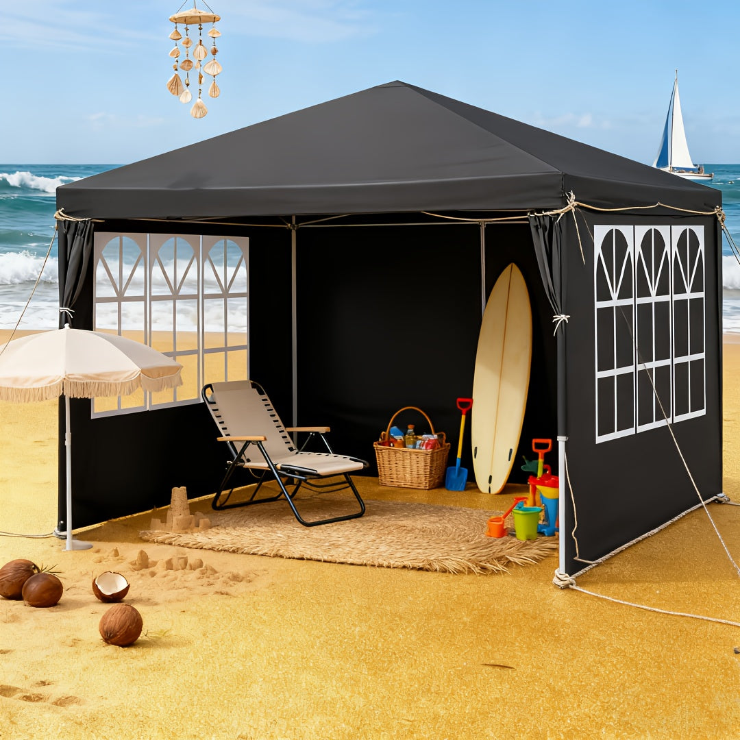 Canopy Tent Sidewalls 10x10 FT PE Fabric Waterproof 3 or 4 Side