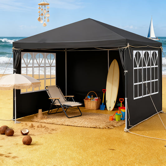 Canopy Tent Sidewalls 10x10 FT PE Fabric Waterproof 3 or 4 Side