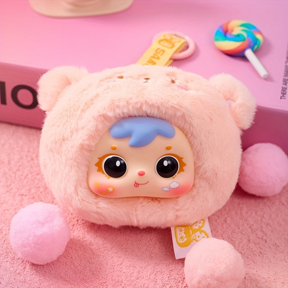 Cute Plush Animal Doll with Big Eyes – Samuel Small Animal Series Stuffed Furry Toy Random Style Soft Huggable Home Decor Desk Ornament Gift for Kids Teens Adults Birthday Valentine Easter Christmas
