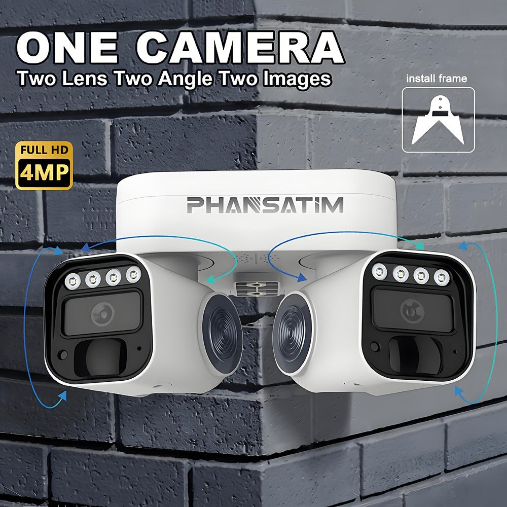 10x Zoom Dual Lens PTZ Outdoor Security Camera 5MP, 360° Pan Tilt, Siren Alarm, Two-Way Audio, Color Night Vision, 24H Wired Power, WiFi App Control – Home & Business Surveillance