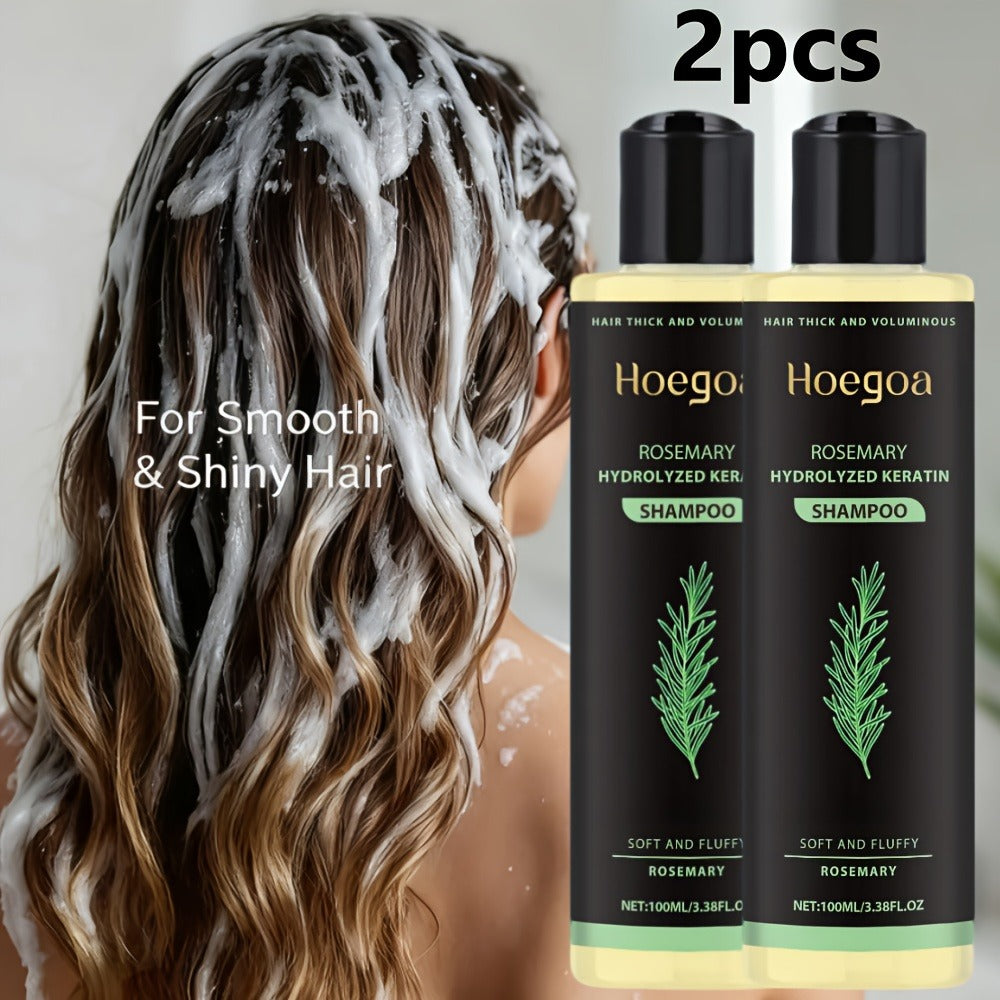Rosemary Shampoo 2 Pack for Women & Men – Deep Cleansing Strengthening Hair Care with Rosemary Extract, Vitamin C, Vitamin E & Keratin, Moisturizing Frizz-Free Smooth Shiny Results All Hair Types