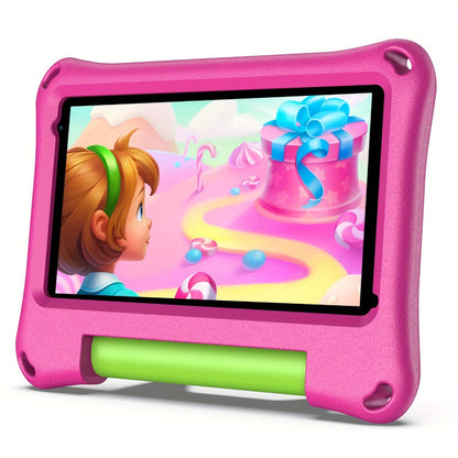 PRITOM Toddler Tablet 7 Inch Android 13, 4GB RAM 32GB ROM 1TB Expandable Storage, Dual-Band WiFi Quad-Core HD IPS Screen, Parental Control Educational Silicone Protective Case, Kids Tablet for Ages 3-10 – Blue Pink