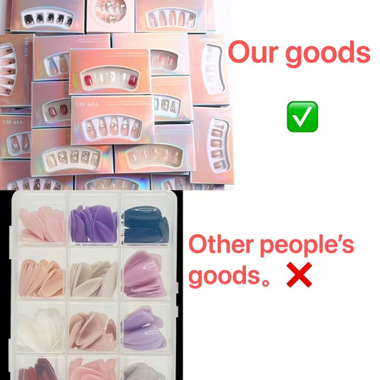 288pcs Press On Nails Mixed Color Square – White French Stripes Brown Blue Purple Gradient Glitter Heart Leaf Matte Reusable Fake Nails | Holiday Manicure Kit for Women | Valentine Christmas Easter