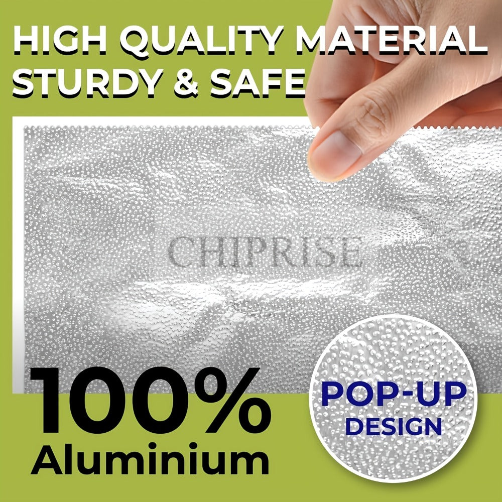 200-Count Pre-Cut Aluminum Foil Sheets, 9 x 10.75 Inch Pop-Up Box for Cooking and Food Storage