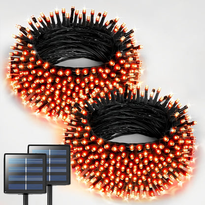 String Lights, IP65 Solar Fairy Lights with Eight Modes, 100- or 200-LED Pack Options and Seven Colors