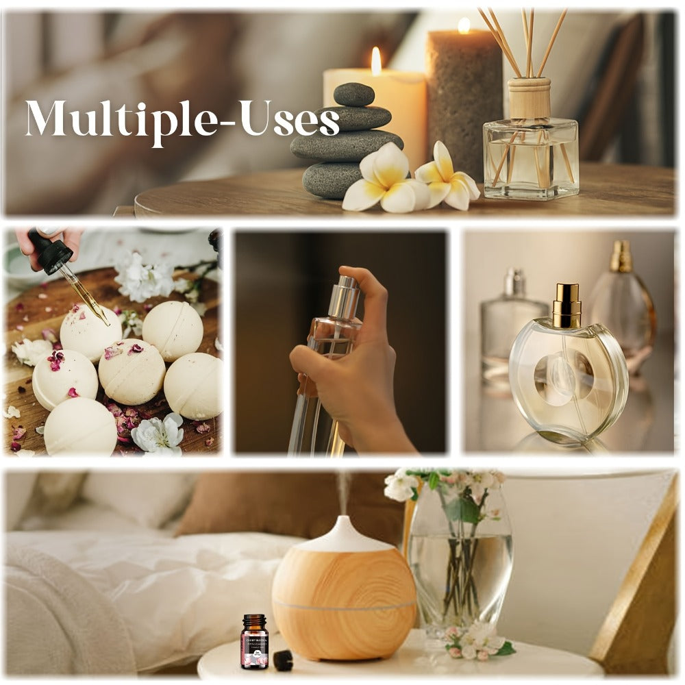 14-Bottle Fragrance Oil Gift Set with 5ml Bakery or Floral Scent Assortments for Diffusers and Candle Projects