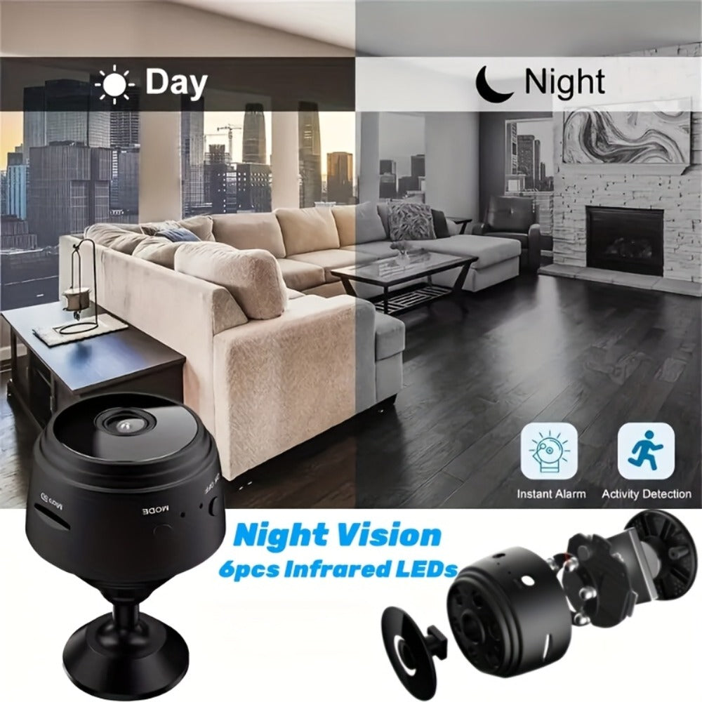 Indoor Security Camera 4-Pack with 1080P Video, 150° Adjustable Rotation, Night Vision and WiFi Connection