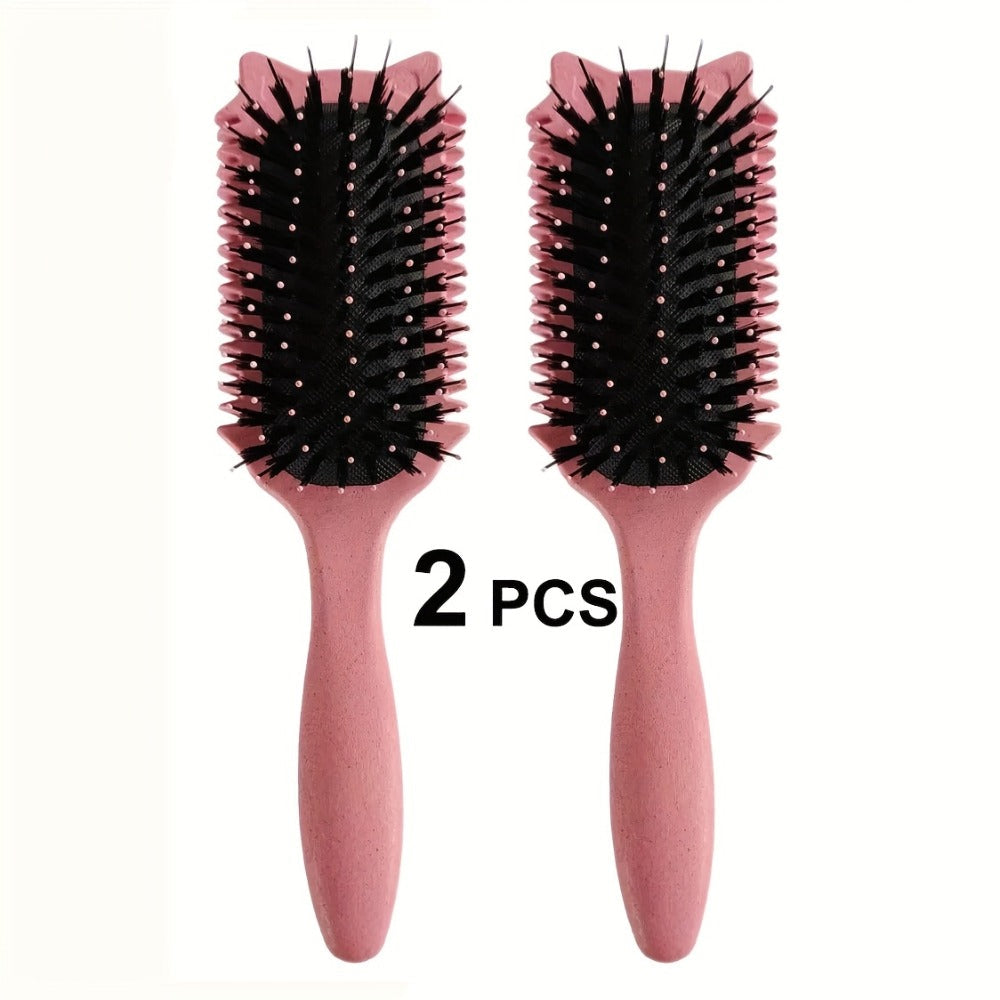 Detangling Brush for Curly Wavy Coily Hair 1 or 2 Pcs — Flexible Bristles Reduce Breakage & Frizz, Gentle Scalp Massage, Wet & Dry Use for 2B-4C Natural Hair Types