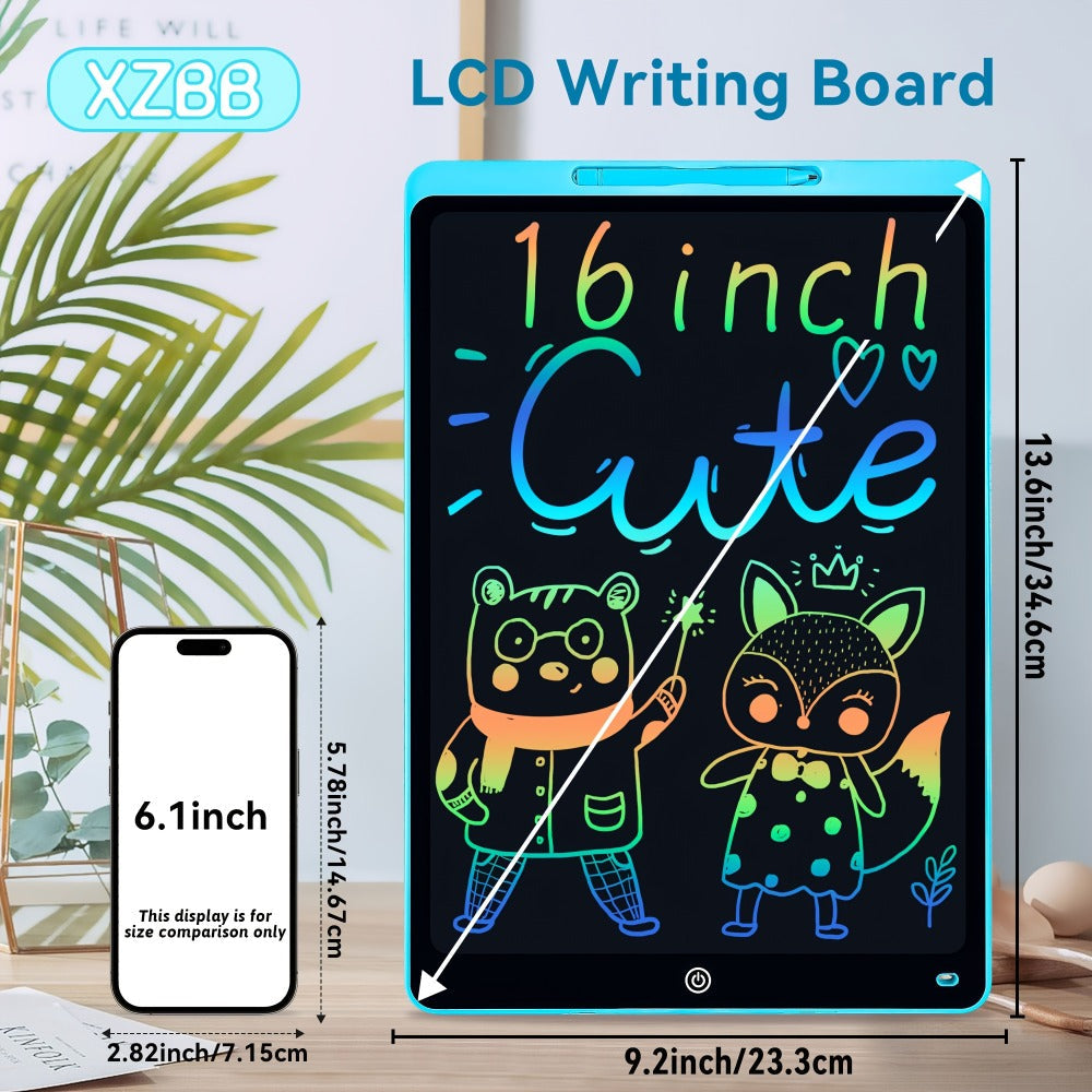 Large LCD Drawing Tablet for Kids 16 & 20 Inch – Colorful Erasable Electronic Doodle Board Reusable Writing Pad | Educational Art Toy Birthday Christmas Gift | Blue Pink Black