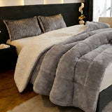 Single dark gray quilt
