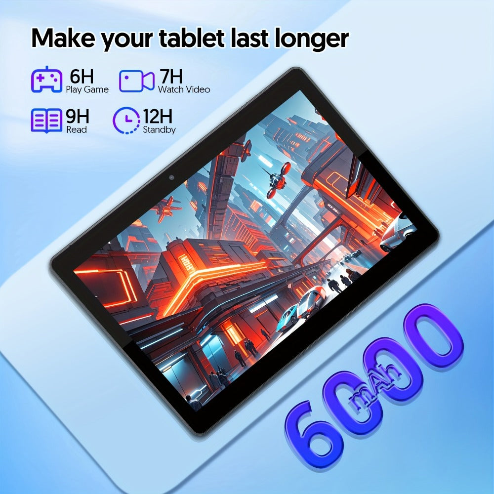 Android Tablet 10-Inch 2-in-1 with 1280x800 IPS Display, 64GB Internal Storage and Keyboard Bundle Options