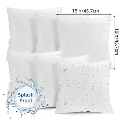 Outdoor Pillow Inserts 4/6 Pack – Soft Microfiber Fill, Waterproof & Fluffy Throw Pillow Inserts for Sofa Bed Couch, 12x20 18x18 20x20 Inch