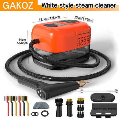 Steam Cleaner by GAKOZ, Canister Kit with Handheld Wand, Flexible Hose, Brush Heads and Glass Scraper Options