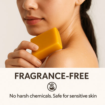 Kojic Acid Turmeric Soap Bar Handmade 3-Pack & 5-Pack – Lemon Oil Coconut Oil Goat Milk Brightening Cleansing Bar for Face & Body Acne Dark Spots Hyperpigmentation Radiant Skin