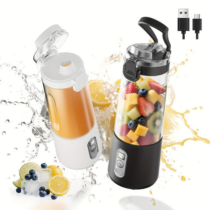 Portable Blender with Clear Cylindrical Cup, Digital Timer Display, Flip-Up Handle and Three Color Options