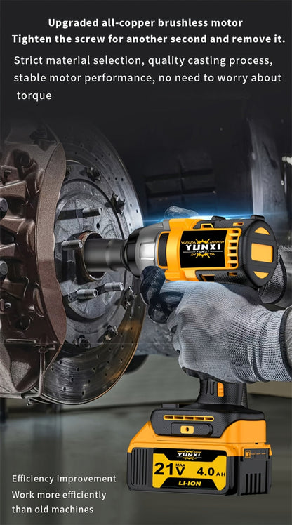 Impact Drill Set 21V Cordless with Drill Bit Accessories, Toolbox & Charger – Heavy Duty Wireless Impact Wrench Drill, 2AH / 4AH Battery Options, for Car Repair, Construction & Heavy-Duty DIY Projects
