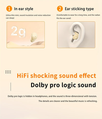 2-in-1 Wireless Earphones Couples Shared Audio Long Battery Life Clear Sound TV Movies Music Running Type-C Charging Condenser Mic Semi-Open iOS Android