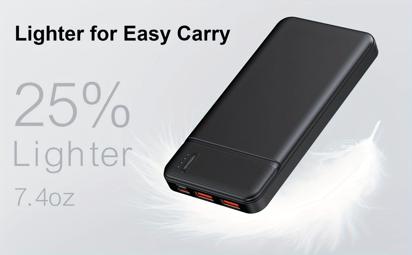 Power Bank 10000mAh 5V for Heated Clothing with PD 22.5W Charging in Black or White Battery Pack