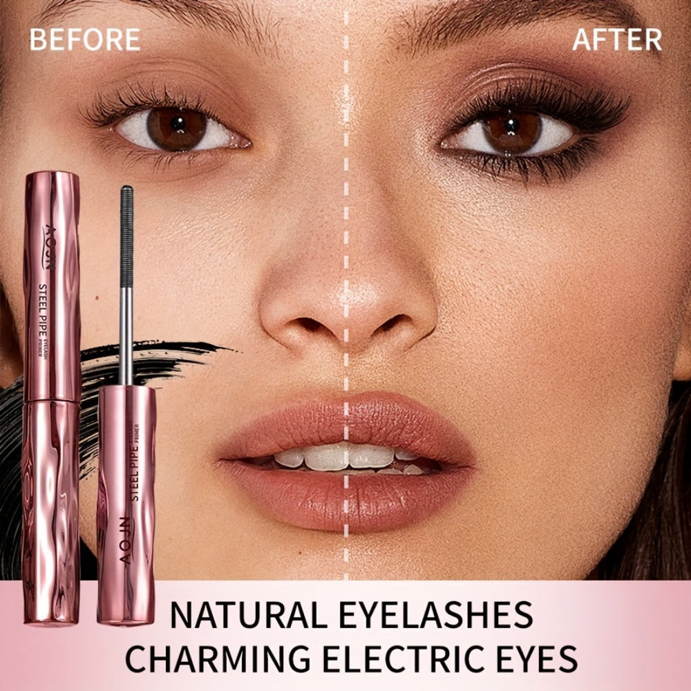 Mascara Primer Waterproof 24-Hour — Smudge-Proof Volumizing Eyelash Primer with Spiral Brush for Curling & Lengthening, Long-Lasting All-Day Eye Makeup for Women