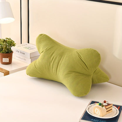 Triangular Lumbar Support Pillow Chenille, Breathable Back Cushion with Hidden Zipper for Office Chair Sofa Bed