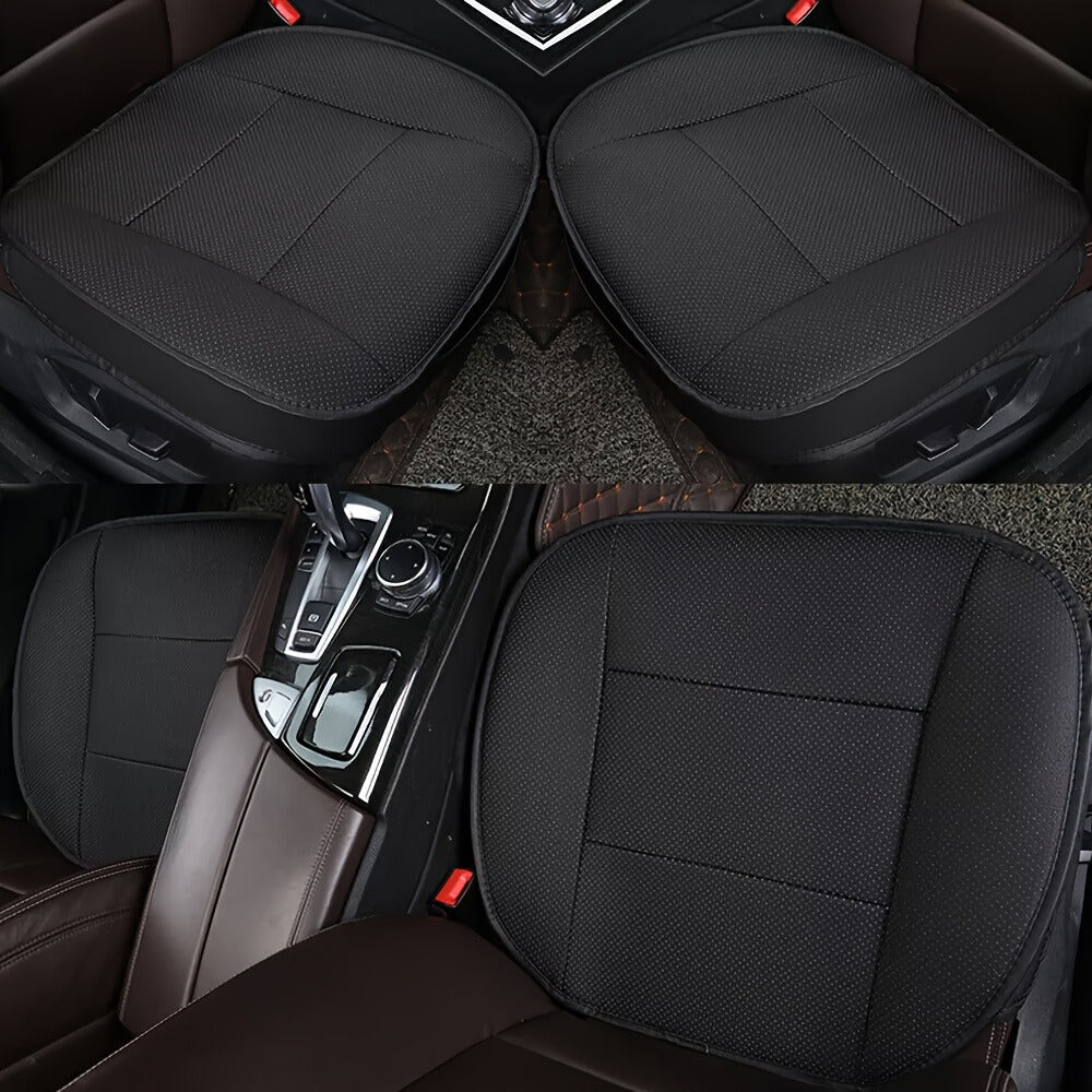 Car Seat Cover Front Cushion with PU Leather, Bamboo Charcoal Strips and 21.5 x 20.5 Inch Size