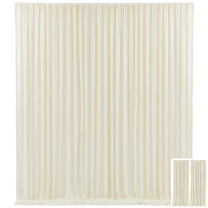 Two-Panel 10 x 10 ft Backdrop Curtain Set with Pole Pockets and 16 Color Options for Events