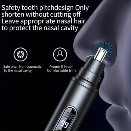 Rechargeable Nose, Ear and Eyebrow Hair Trimmer with LED Display in Two Exact Checkout Configurations