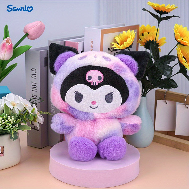 Kuromi Hello Kitty Melody Cinnamoroll Plush Doll – 4 Sanrio Characters Soft Stuffed Animal Kawaii Toy, Cute Anime Gift for Girls Teens Birthday Christmas